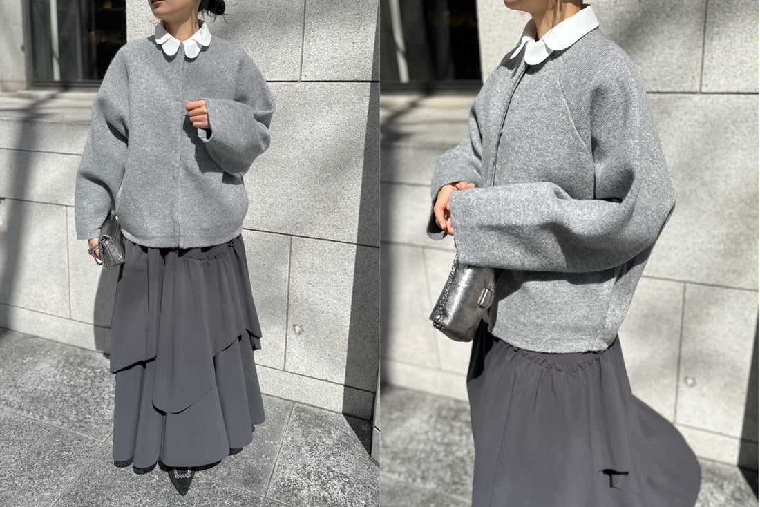 Soft touch basic cardigan / sae 167cm