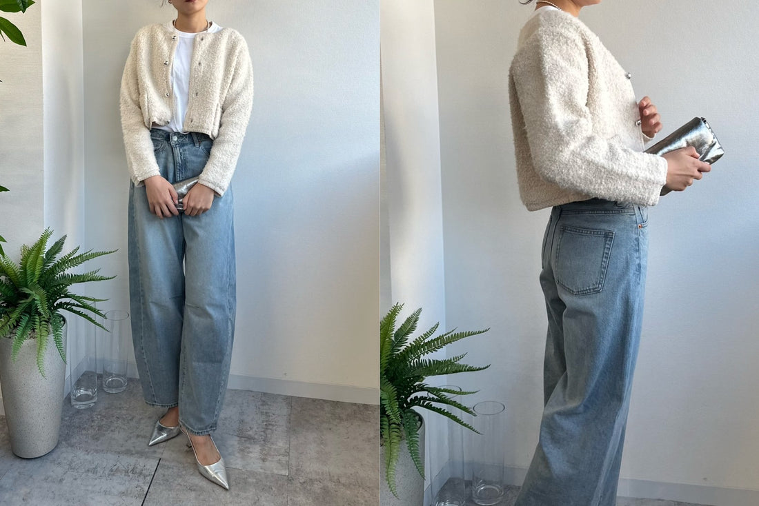 Short loop cardigan / Sae 167cm