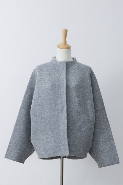 Soft touch basic cardigan / Gray
