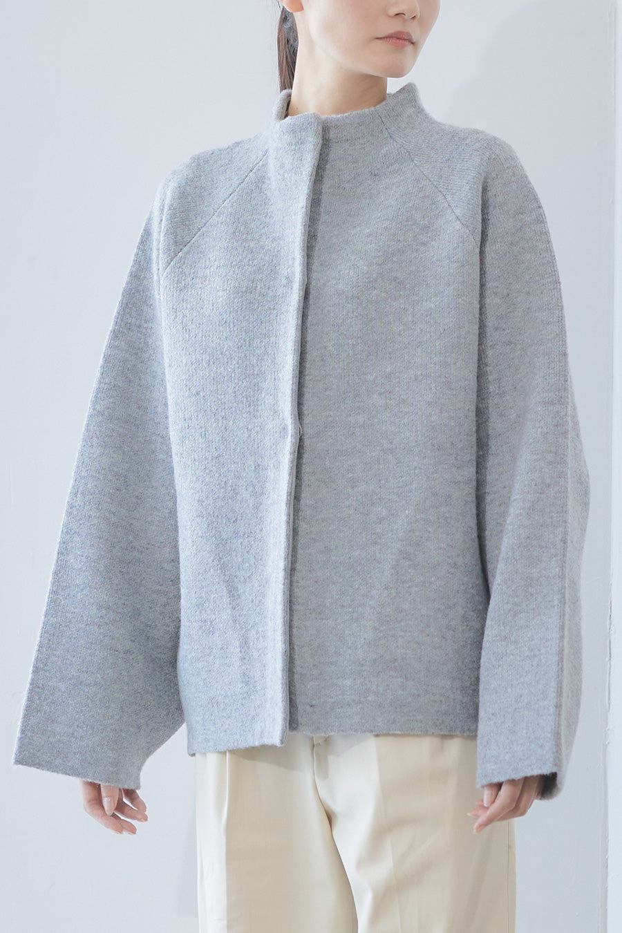 Soft touch basic cardigan / Gray