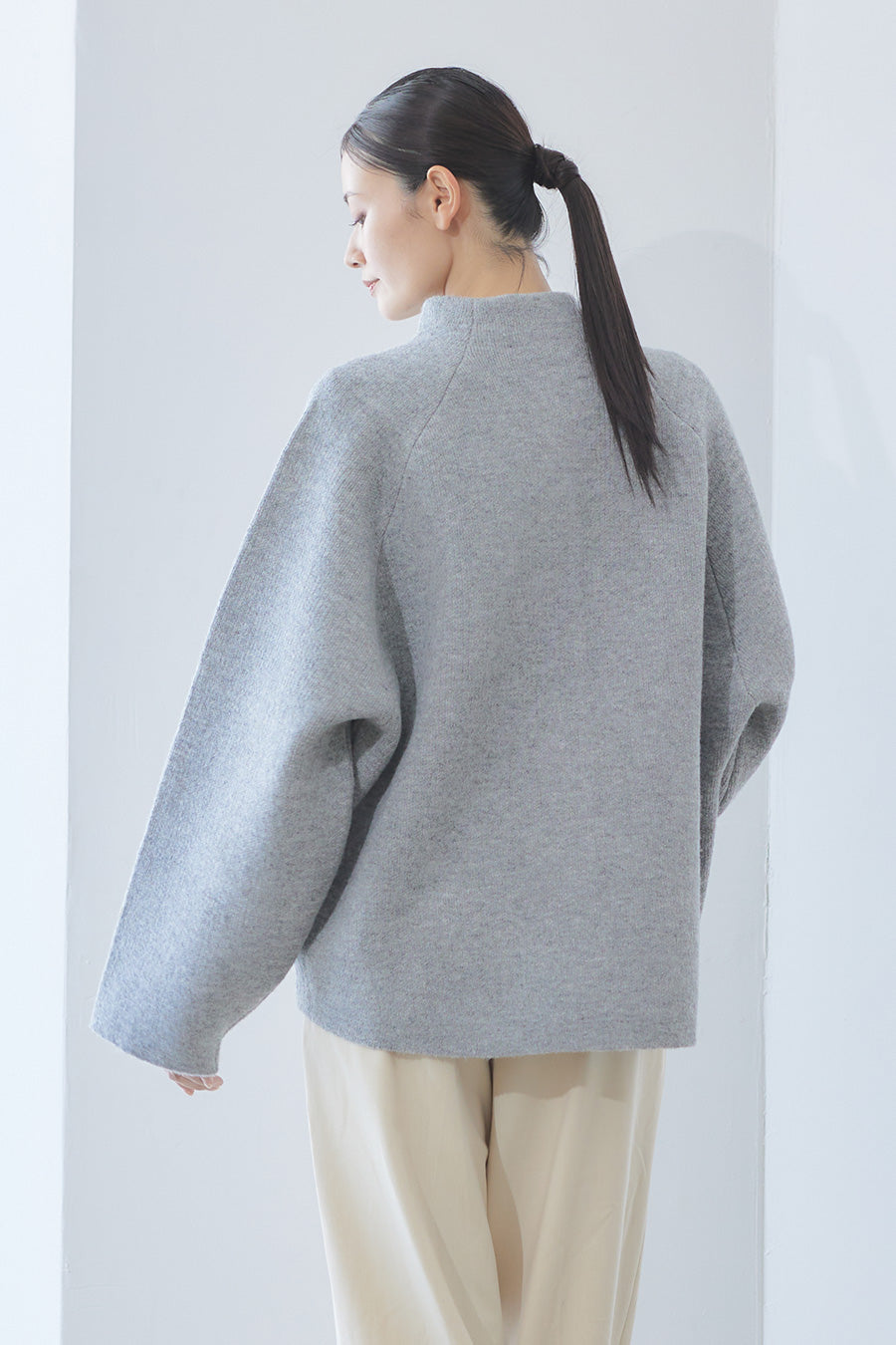 Soft touch basic cardigan / Gray