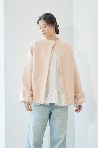 Soft touch basic cardigan / Pink