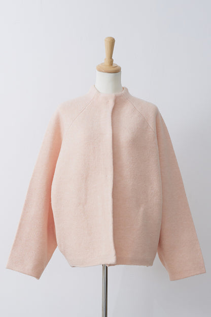 Soft touch basic cardigan / Pink