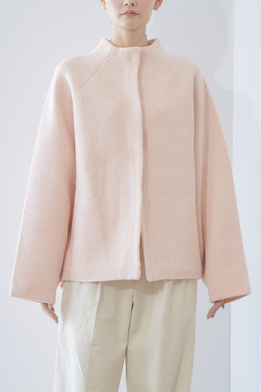 Soft touch basic cardigan / Pink