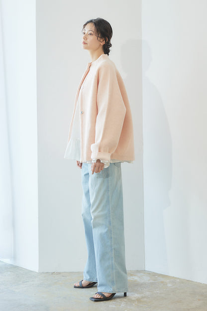 Soft touch basic cardigan / Pink