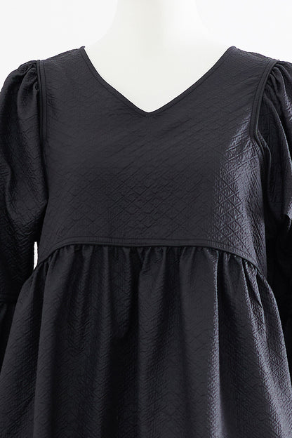 Marshmallow tunic blouse / black