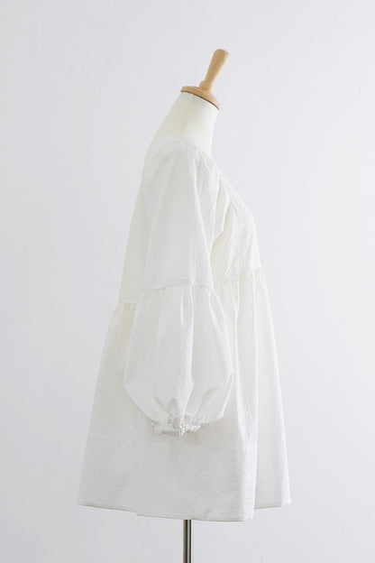 Marshmallow tunic blouse / white