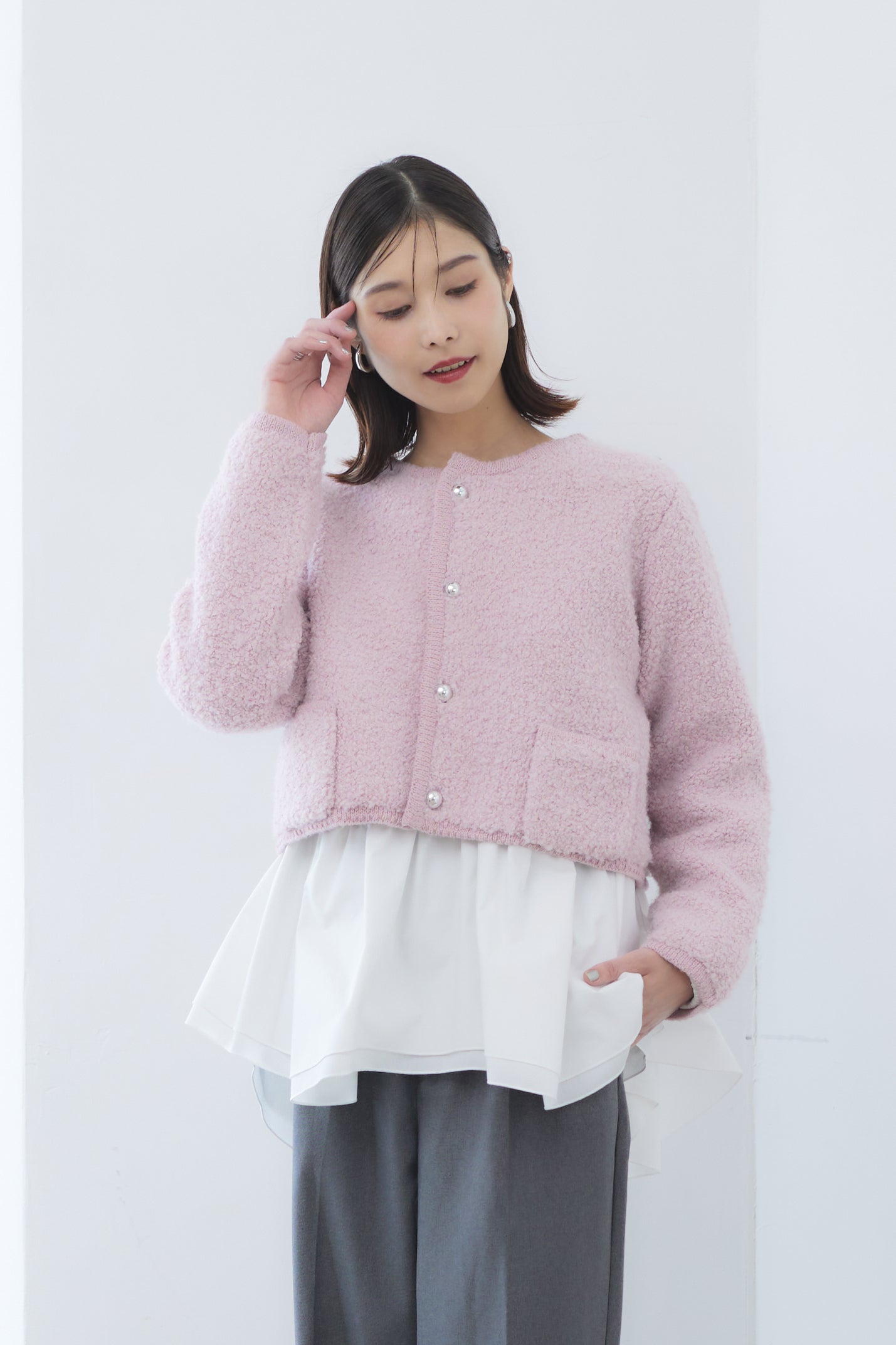 【VERY STOREコラボ】Short loop cardigan