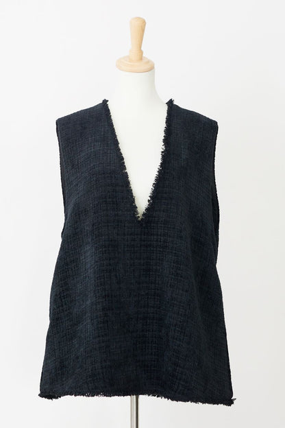 【VERY STOREコラボ】Fringe tweed gilet