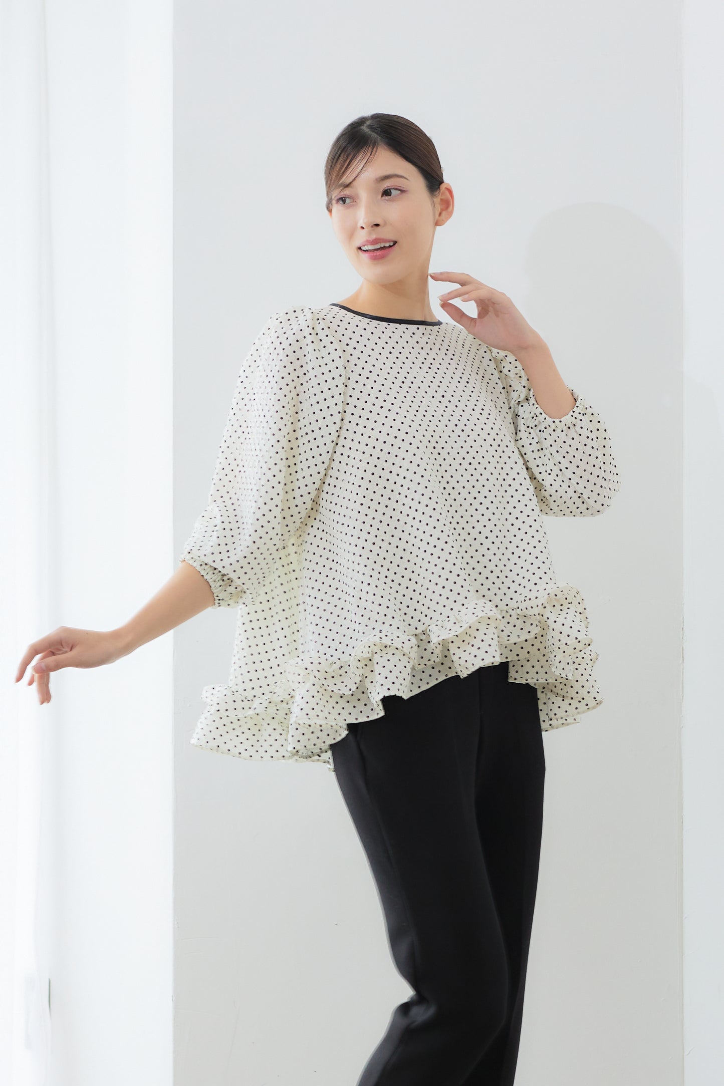 【VERY STOREコラボ】Dot whip blouse