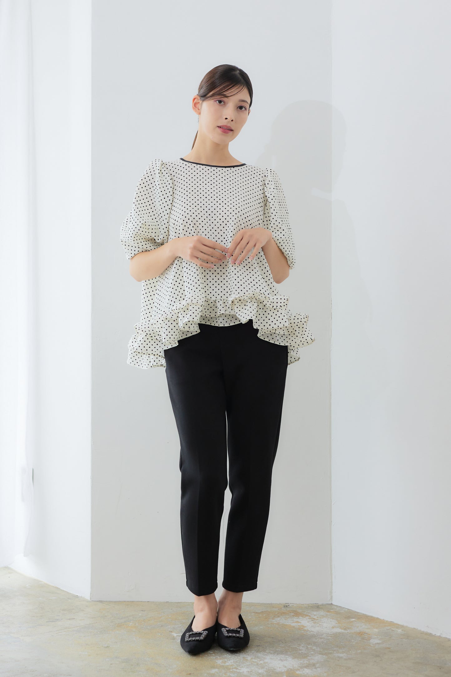 【VERY STOREコラボ】Dot whip blouse