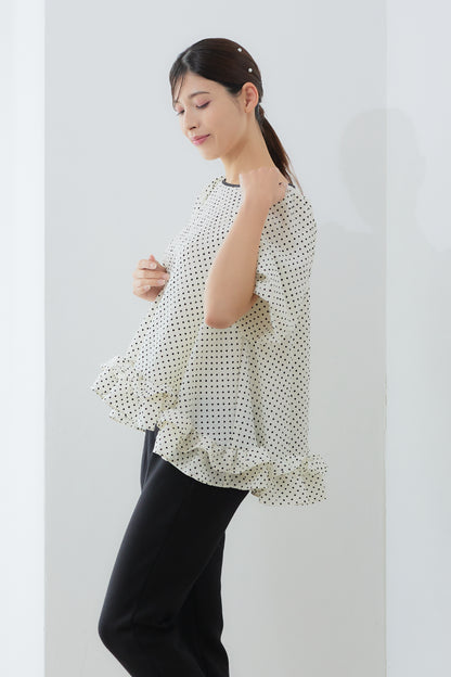 【VERY STOREコラボ】Dot whip blouse