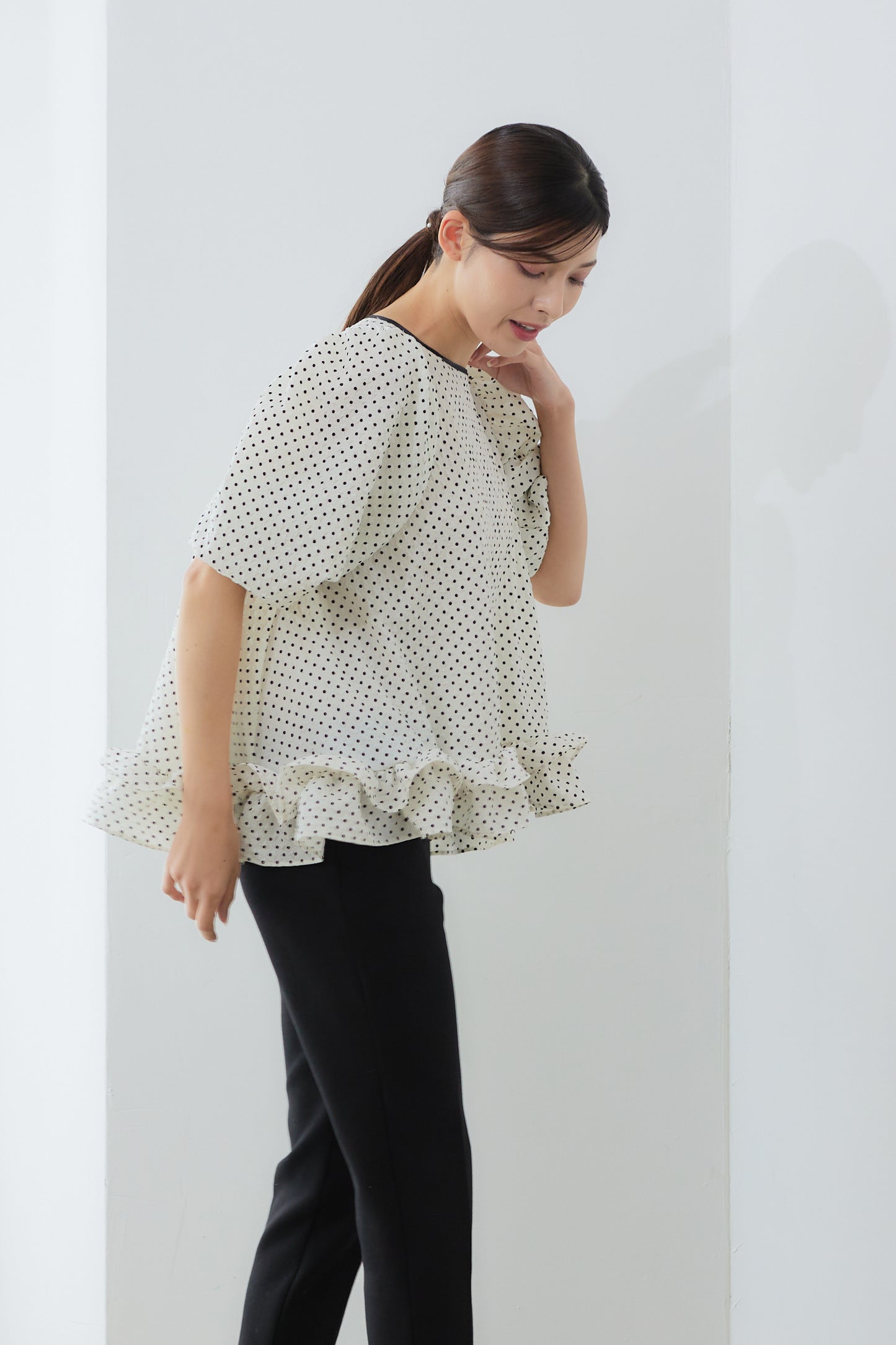 【VERY STOREコラボ】Dot whip blouse