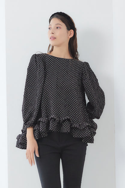 【VERY STOREコラボ】Dot whip blouse