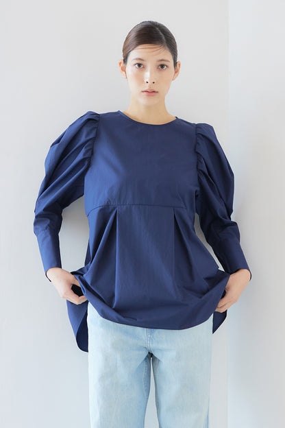Shoulder blouse /Navy