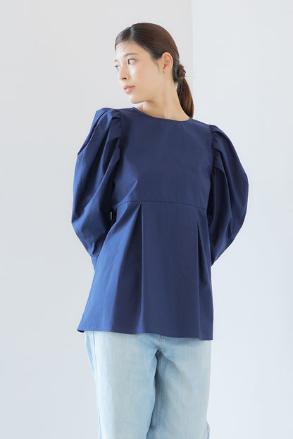 Shoulder blouse /Navy