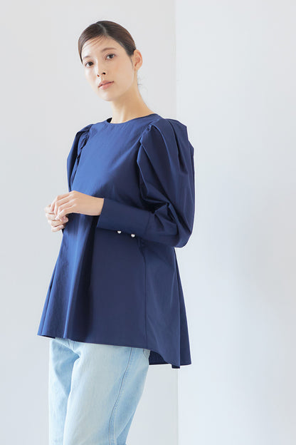 Shoulder blouse /Navy